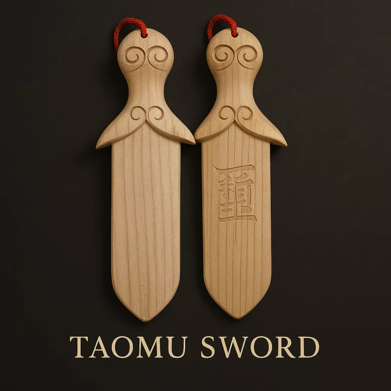 ElTAO Handcrafted Peachwood Talisman Sword – A Taoist protection tool for energy balance.