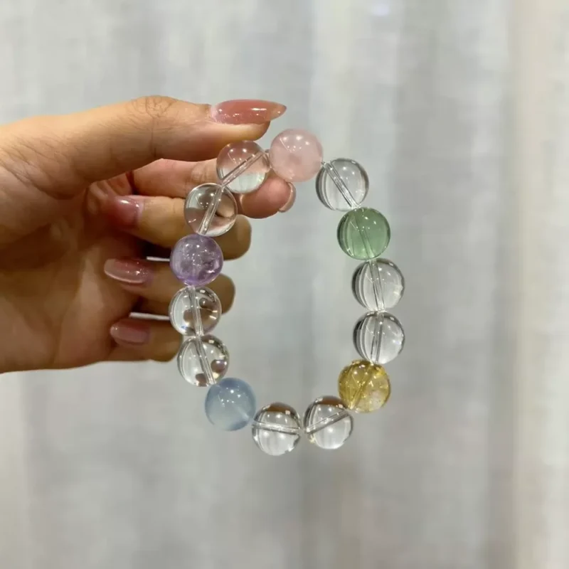 ElTAO Colorful Crystal Joy Bracelet – A vibrant gemstone bracelet for energy balance and positivity.
