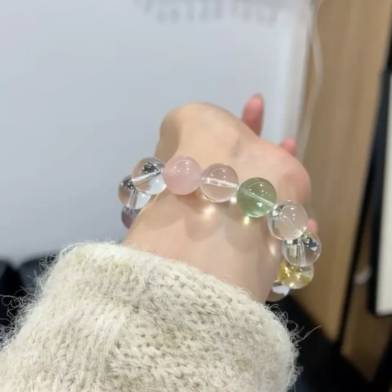 ElTAO Colorful Crystal Joy Bracelet – A vibrant gemstone bracelet for energy balance and positivity.