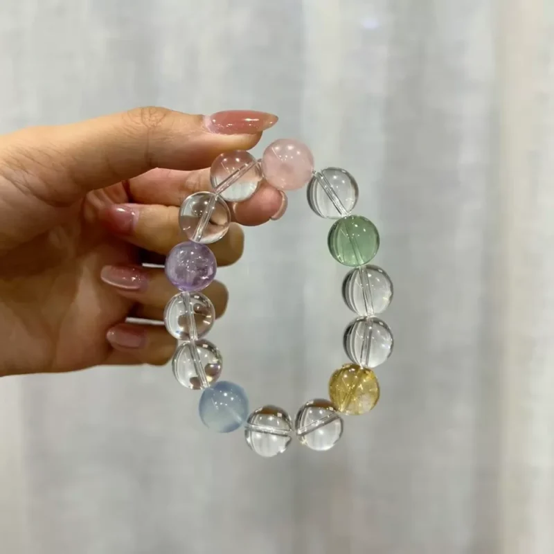 ElTAO Colorful Crystal Joy Bracelet – A vibrant gemstone bracelet for energy balance and positivity.