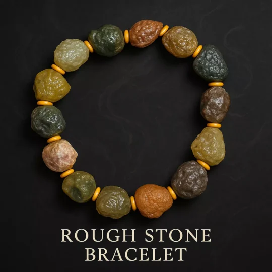 ElTAO Alashan Gobi Raw Stone Bracelet – A natural energy bracelet for meditation and grounding.