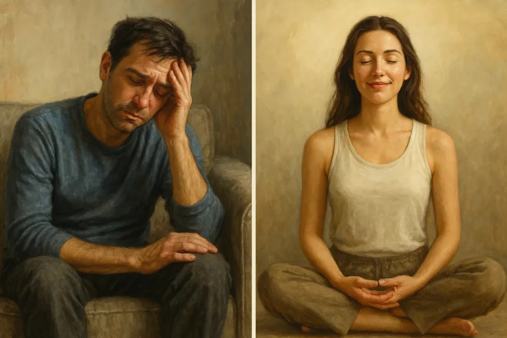 Feeling drained vs feeling aligned after interacting with others